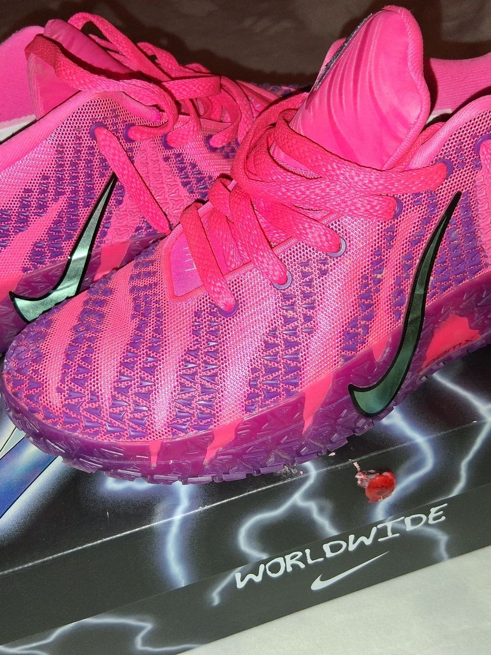 Ja Morant Nike Bright Pink and Purple Men’s Athletic Sneakers Size 10